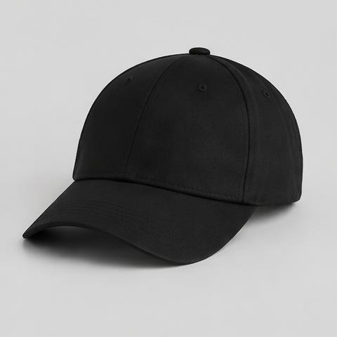 Black Structured Cap