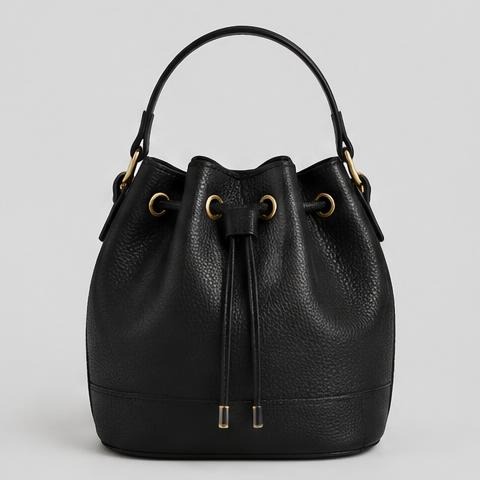 Black Mini Bucket Bag