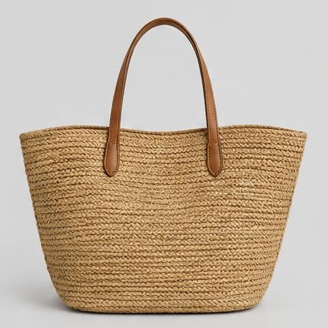 Tan Woven Tote