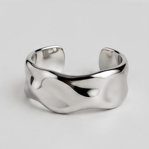 Silver Sculptural Cuff