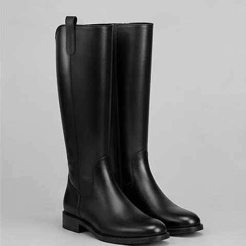 Black Flat Riding Boots