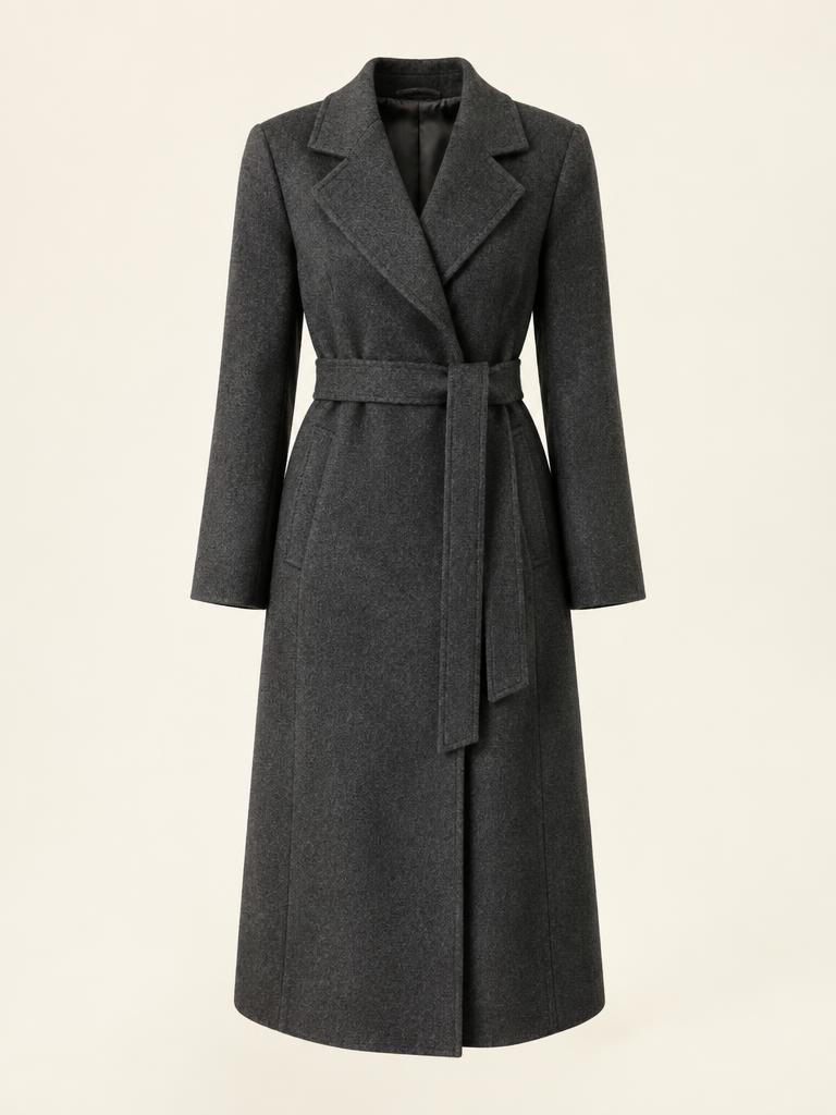 Astrid Belted Wool Coat